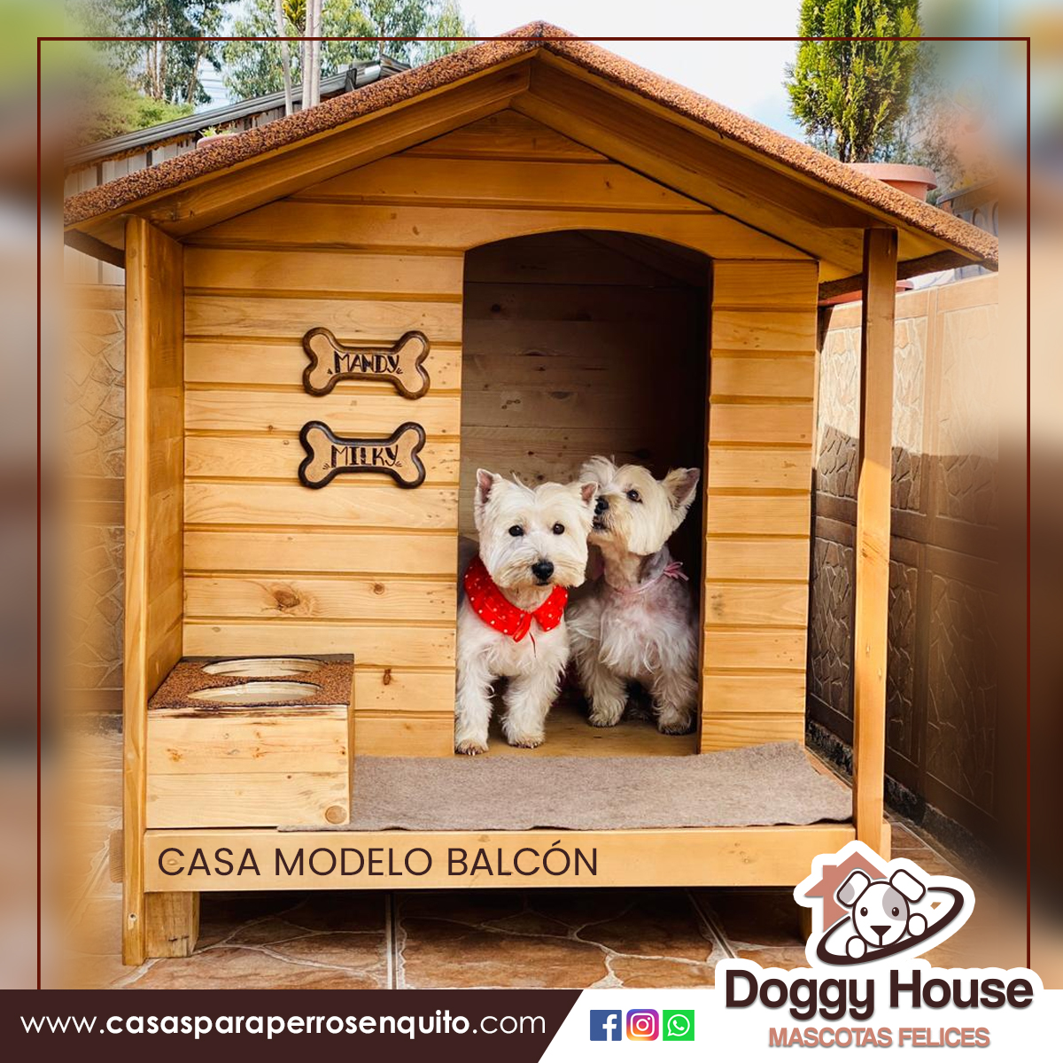 Casas para perros en Quito, casa de perros de madera